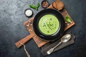 Thai cream of broccoli soup